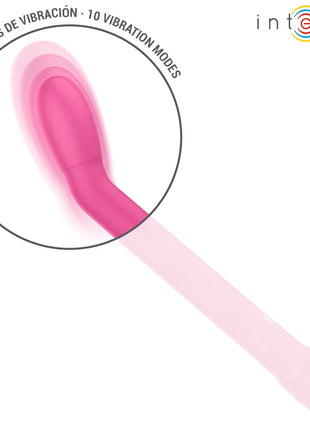 Rosafarbener silikon g-spot-stimulator karllie wiederaufladbar mit schlanker geschwungener form und intense logo