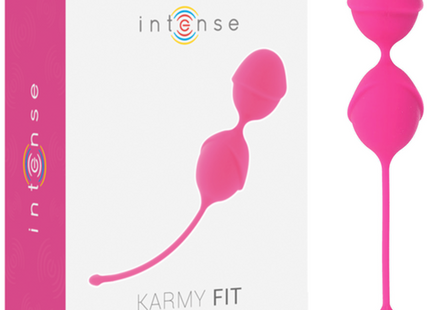 Pink silikon karmy fit doppelseitige vibratorperlen von Intense für kegels