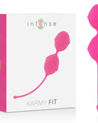 Pink silikon karmy fit doppelseitige vibratorperlen von Intense für kegels