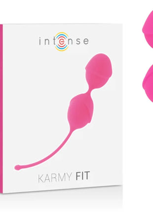 Pink silikon karmy fit doppelseitige vibratorperlen von Intense für kegels