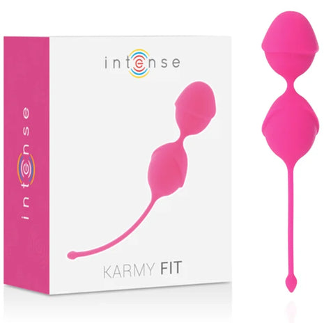 Pink silikon karmy fit doppelseitige vibratorperlen von Intense für kegels