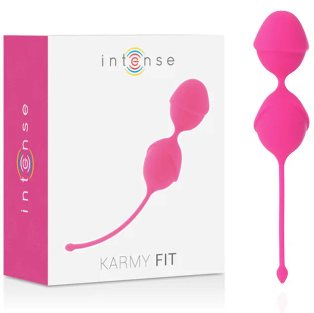 Pink silikon karmy fit doppelseitige vibratorperlen von Intense für kegels