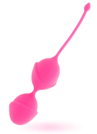 Intense karmy fit kegel silikon fuchsia pinkes vaginalgewicht mit zwei runden kugeln und schlankem stiel