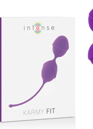 Intense karmy fit kegelsilikonflieder in intensivem purpur mit doppelt verwendbarem vaginalgewicht aus silikon