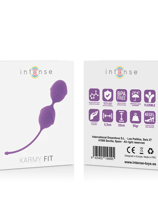 Lila silikon karmy fit doppelseitiges vibrationsspielzeug von intense für kegeltraining