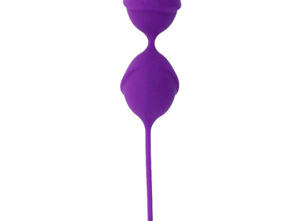 Lila silikon eiförmiges vaginalgewicht mit schlankem stiel für kegelübungen von intense karmy fit
