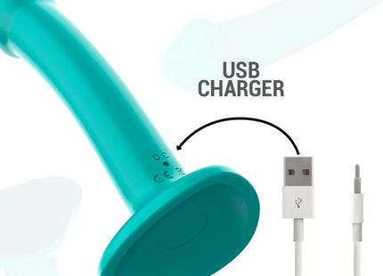 INTENSE - KATIE VIBRATOR MIT SAUGNÄPFEN 10 VIBRATIONEN BLAU FERNBEDIENUNG