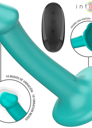 INTENSE - KATIE VIBRATOR MIT SAUGNÄPFEN 10 VIBRATIONEN BLAU FERNBEDIENUNG