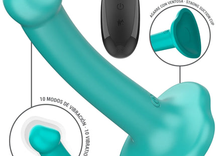 INTENSE - KATIE VIBRATOR MIT SAUGNÄPFEN 10 VIBRATIONEN BLAU FERNBEDIENUNG