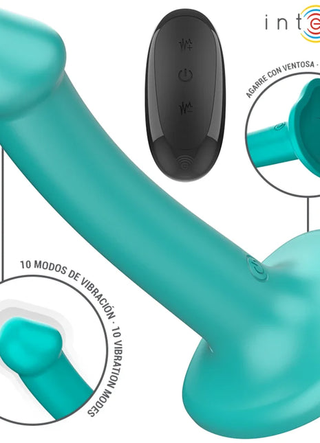 INTENSE - KATIE VIBRATOR MIT SAUGNÄPFEN 10 VIBRATIONEN BLAU FERNBEDIENUNG