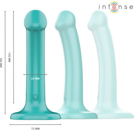INTENSE - KATIE VIBRATOR MIT SAUGNÄPFEN 10 VIBRATIONEN BLAU FERNBEDIENUNG