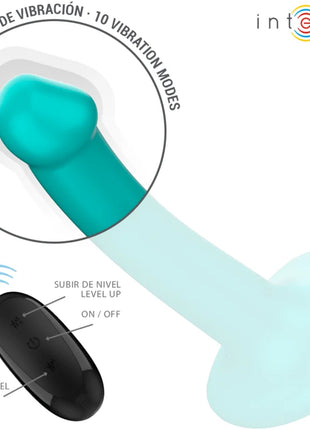INTENSE - KATIE VIBRATOR MIT SAUGNÄPFEN 10 VIBRATIONEN BLAU FERNBEDIENUNG