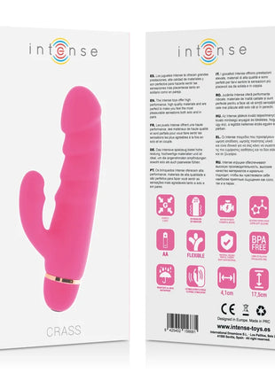 Intense crass rosa silikon vibrator mit 20 geschwindigkeiten und goldfarbenem grundteil mit gebogener form