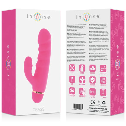 Intense crass rosa silikon vibrator mit 20 geschwindigkeiten und goldfarbenem grundteil mit gebogener form