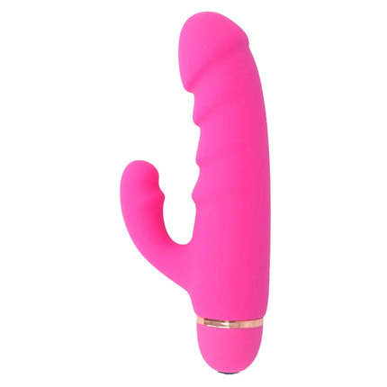 Intense krases 20 geschwindigkeiten silikon vibrator in hellrosa mit hasenform und goldfarbenem metallband