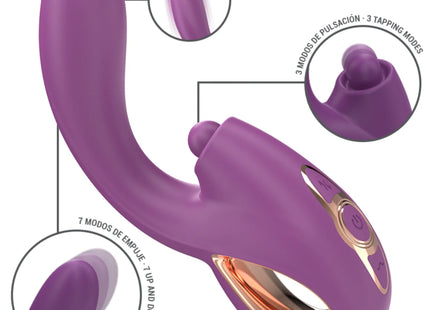 INTENSE - LALI MULTIFUNKTIONS-G-PUNKT-VIBRATOR TAPPING & STOSS & VIBRATION LILA