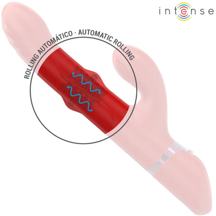 INTENSE - LELE MULTIFUNKTIONSVIBRATOR ROTIEREND & OSZILLATION & STIMULATION ROT
