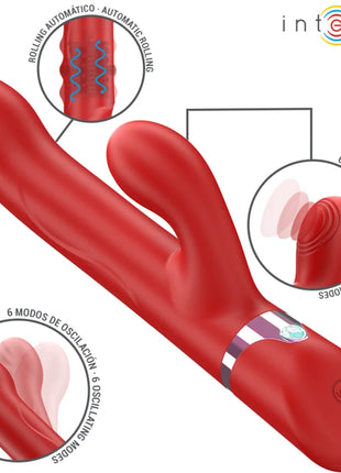 INTENSE - LELE MULTIFUNKTIONSVIBRATOR ROTIEREND & OSZILLATION & STIMULATION ROT