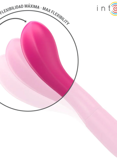 Intense lisette vibrator 19 cm flexibel rosa mit glattem silikonkörper und 10 vibrationsmodi