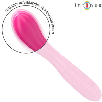Rosa silikon vibrator intense lisette 19 cm mit flexibler spitze und 10 vibrationsstufen ergonomisch gestaltet