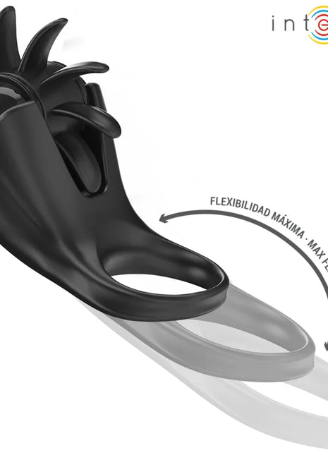 INTENSE - MABEL VIBRATIONSRING 10 VIBRATIONEN MIT KLITORISSTIMULATOR SCHWARZ - Penisring mit Vibration