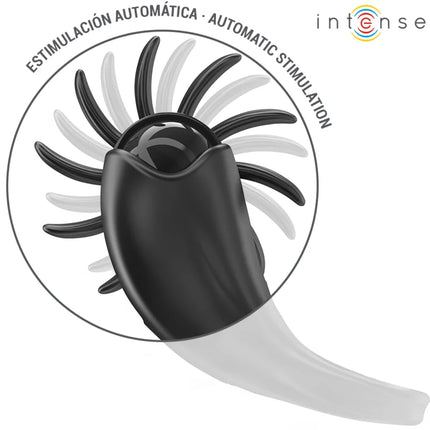 INTENSE - MABEL VIBRATIONSRING 10 VIBRATIONEN MIT KLITORISSTIMULATOR SCHWARZ - Penisring mit Vibration