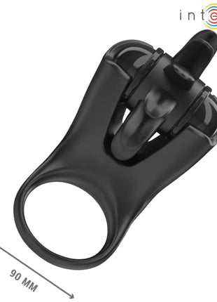 INTENSE - MABEL VIBRATIONSRING 10 VIBRATIONEN MIT KLITORISSTIMULATOR SCHWARZ - Penisring mit Vibration