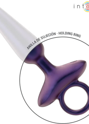 Lila weißer silikon analstecker mit ring griff intens marlon vibrierender analstecker modell 4 mit fernbedienung