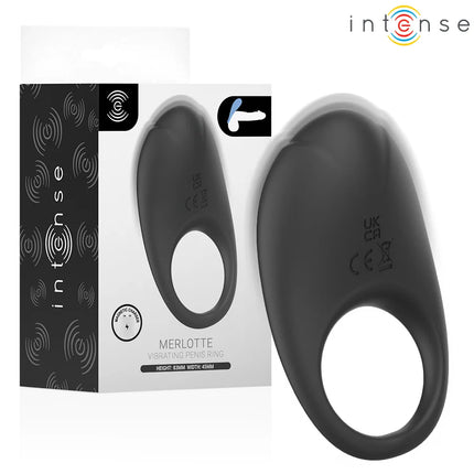 Negro anillo vibrador para el pene merlotte con diseño ergonómico y estimulación de clítoris en silicona