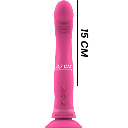 INTENSE - MICHELANGELO ROSA SILIKON-VIBRATOR-DILDO - Vibratoren mit Saufnapf