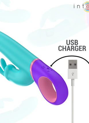 INTENSE - MONICA RABBIT VIBRATOR MIT ROTIERENDEM G-SPOT-STIMULATOR BLAU