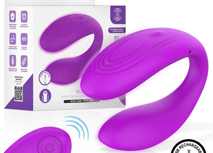 Intense Nora vibrationsklemmstimulator lila aus silikon mit passender wiederaufladbarer fernbedienung