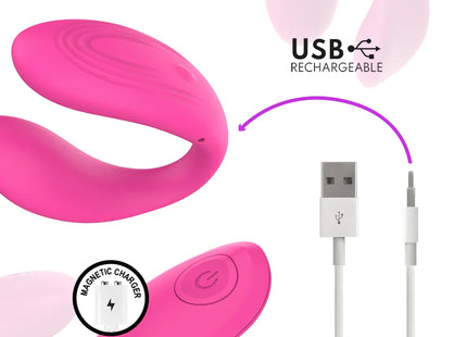 Intense nora vibrationsklemmenstimulator pink usb wiederaufladbar mit magnetladegerät und einschaltknopf