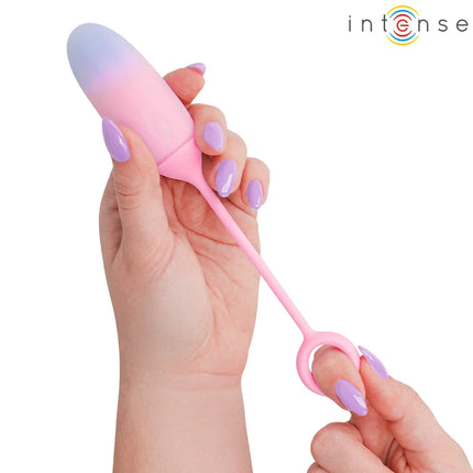 Intense pamela gradient g-punkt vibrator aus silikon in pink und lavendel mit schlaufe und intensiver vibration