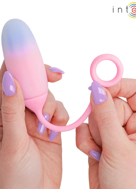 Pink silikon intens vibratory toy intense pamela gradient g-punkt vibrator mit blau-pink verlauf und pinkem ring