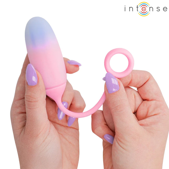 Pink silikon intens vibratory toy intense pamela gradient g-punkt vibrator mit blau-pink verlauf und pinkem ring