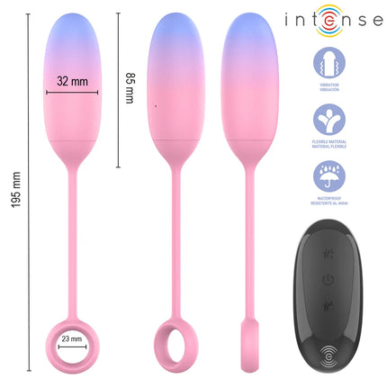 Intense pamela gradient g-punkt vibrator in pink gradient silikon mit eiförmigem design und fernbedienung