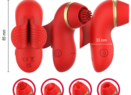 INTENSE - PATTY-STIMULATOR MIT 4 AUFSÄTZEN SAUG- KLETTER- KITZEL- UND LECKFUNKTION
