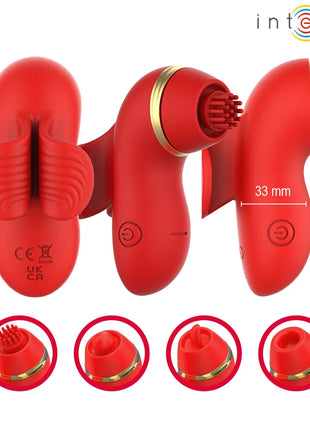 INTENSE - PATTY-STIMULATOR MIT 4 AUFSÄTZEN SAUG- KLETTER- KITZEL- UND LECKFUNKTION
