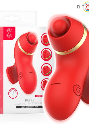 INTENSE - PATTY-STIMULATOR MIT 4 AUFSÄTZEN SAUG- KLETTER- KITZEL- UND LECKFUNKTION