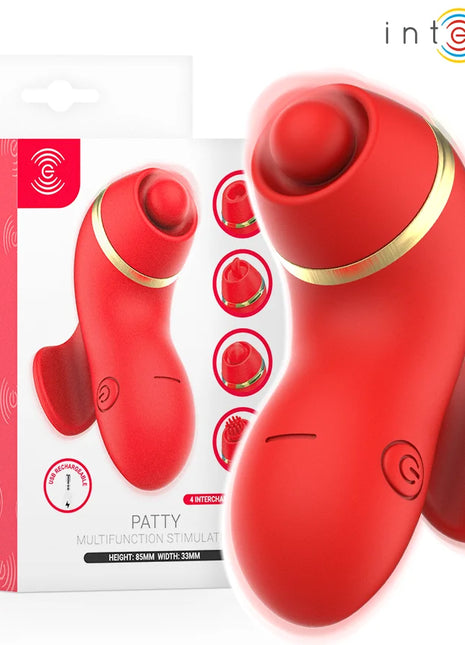 INTENSE - PATTY-STIMULATOR MIT 4 AUFSÄTZEN SAUG- KLETTER- KITZEL- UND LECKFUNKTION