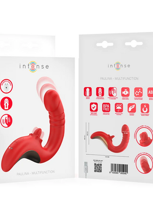 INTENSE - PAULINA VIBRATOR UND STIMULATOR IN U-FORM ROT - Zungen Vibratoren