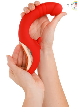 INTENSE - PAULINA VIBRATOR UND STIMULATOR IN U-FORM ROT - Zungen Vibratoren