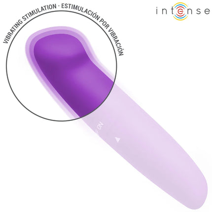 Intense phil g-punkt-vibrator in lila aus silikon mit glattem, geschwungenem design für starke vibration