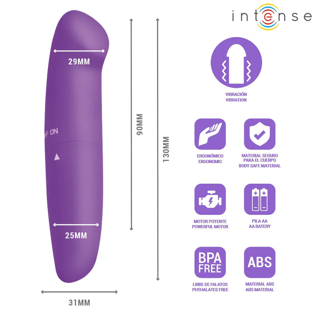 Intense phil punkt vibrator in lila mit starker vibration und ergonomischem design für gezielte stimulierung