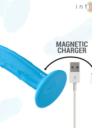 Blauer silikon magnetladegerät mit usb kabel für intensen phoebe realistischer vibrator mit 10 vibrationen