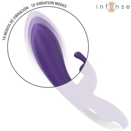 Lila und weiße silikon rabbit vibrator randall mit 10 vibrationsmodi für intensive stimulierung