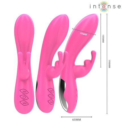 Intense randall rabbit vibrator rosa mit glattem silikonkörper und metallischen akzenten für intensive vibration