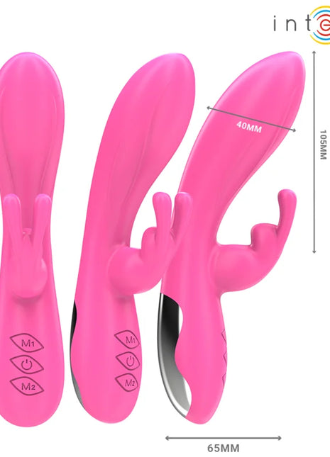 Intense randall rabbit vibrator rosa mit glattem silikonkörper und metallischen akzenten für intensive vibration