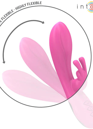 Rosa intense randall rabbit vibrator mit flexiblem handförmigem design und steuerungstasten am griff